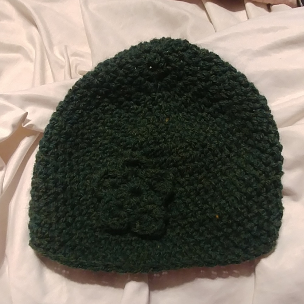 Knitted Beanie with little Flower